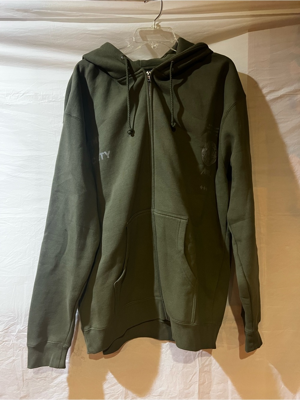 Treason Special TRSN SPLS Men's Olive Zip-Up Hoodie Sweatshirt